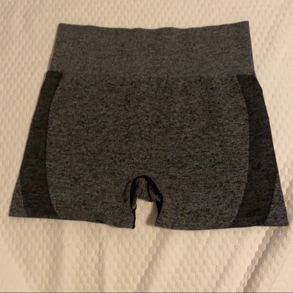 Ash Black and Gray PINK workout shorts